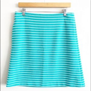 Aqua and white striped skirt. Worn once